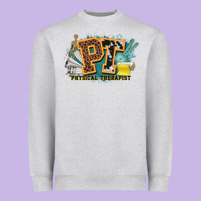 Pt Physical Therapist Western Heavyweight Sweatshirt Designed By Nancycooperartshop