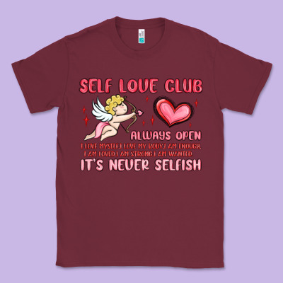 Self Love Club Classic Tee Designed By Maliassmallbusiness