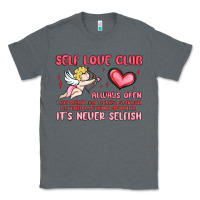 Charcoal Heather self love club Classic Tee - MaliasSmallBusiness
