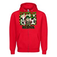 Red St Patricks Day Heifer Zipper Hoodie - Bettercallsaul