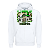 White St Patricks Day Heifer Zipper Hoodie - Bettercallsaul
