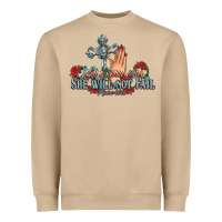 Mushroom she will not fail psalm christian cross pray Heavyweight Sweatshirt - NancyCooperArtShop