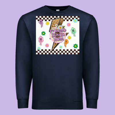 F Bomb Kinda Mom Premium Sweatshirt Designed By Tumblerdesignbyshophia