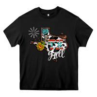 Black tx yall western Heavy Core Tee - CowhideDigitalArt