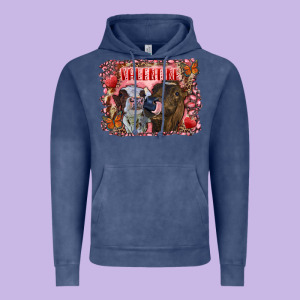 Valentine Heifers Vintage Hoodie Designed By Ranaportraitstore