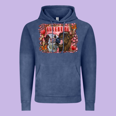 Valentine Heifers Vintage Hoodie Designed By Ranaportraitstore