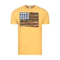 Vintage Mustard baseball ballgame Vintage Tee - MaliasSmallBusiness