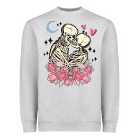 Heather Grey the lovers skeletons Heavyweight Sweatshirt - MaliasSmallBusiness