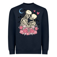 Navy the lovers skeletons Heavyweight Sweatshirt - MaliasSmallBusiness