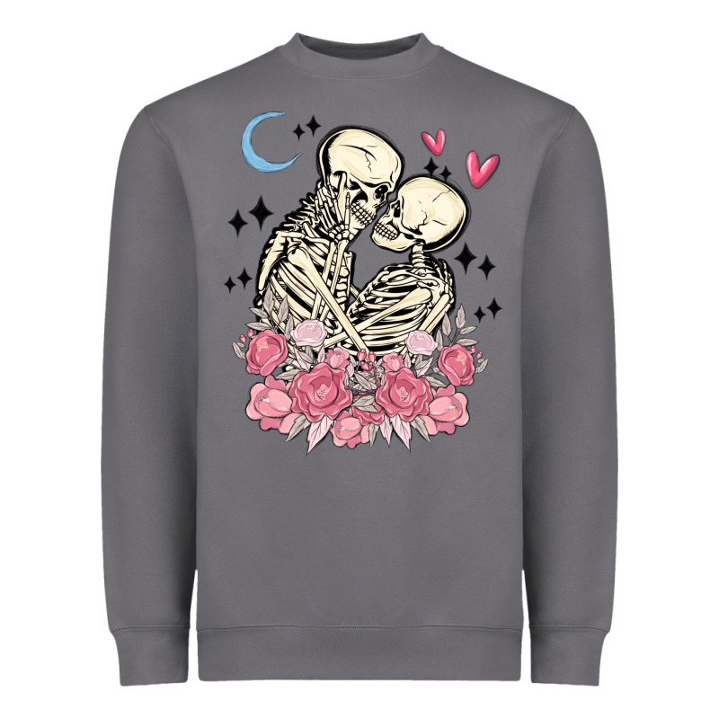 The Lovers Skeletons Heavyweight Sweatshirt by MaliasSmallBusiness | Teevron