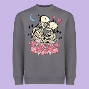 The Lovers Skeletons Heavyweight Sweatshirt Designed By Maliassmallbusiness