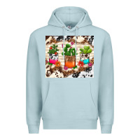 Blue Mist cowhide succulent Premium Hoodie - TumblerDesignByShophia