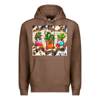 Chestnut cowhide succulent Premium Hoodie - TumblerDesignByShophia