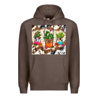 Coffee cowhide succulent Premium Hoodie - TumblerDesignByShophia