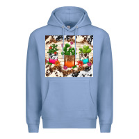 Colony Blue cowhide succulent Premium Hoodie - TumblerDesignByShophia