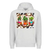 Dove Grey cowhide succulent Premium Hoodie - TumblerDesignByShophia
