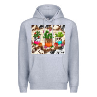 Heather Grey cowhide succulent Premium Hoodie - TumblerDesignByShophia