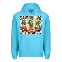 Ocean Blue cowhide succulent Premium Hoodie - TumblerDesignByShophia