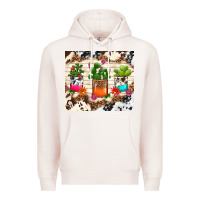 Pale Pink cowhide succulent Premium Hoodie - TumblerDesignByShophia
