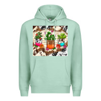 Seafoam cowhide succulent Premium Hoodie - TumblerDesignByShophia