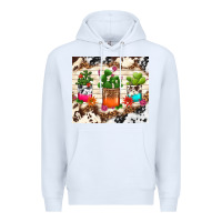 White cowhide succulent Premium Hoodie - TumblerDesignByShophia