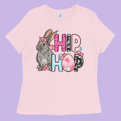 Easter Day Hip Hop Bunny Ladies Tee Designed By Oliviacreatesart