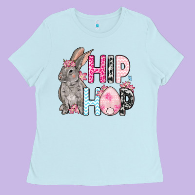 Easter Day Hip Hop Bunny Ladies Tee Designed By Oliviacreatesart