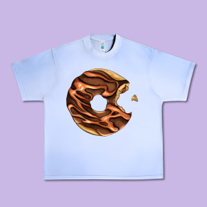 Chocolate Donut Urban Heavy Tee Designed By Adodesignshop
