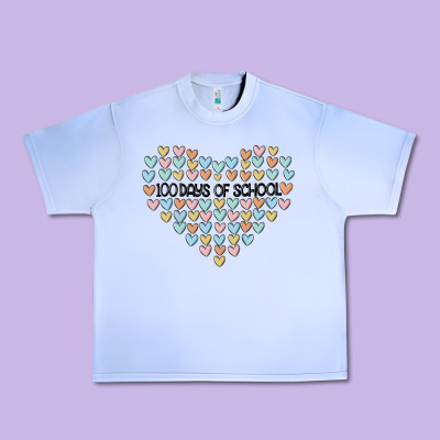 100 Days Of School Urban Heavy Tee Designed By Maliassmallbusiness