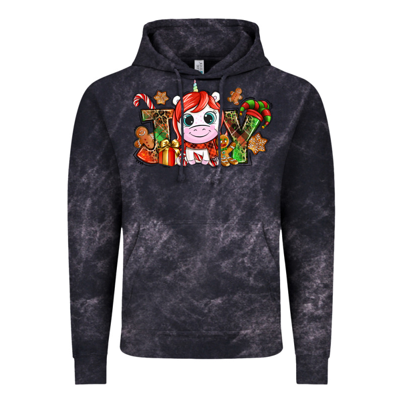 Joy Unicorn Christmas Vintage Hoodie by NancyCooperArtShop | Teevron