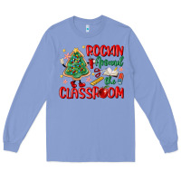 Colony Blue rockin around the clasroom teacher Long Sleeve Tee - MaliasSmallBusiness