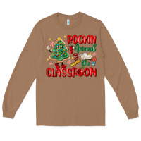 Toasted Coconut rockin around the clasroom teacher Long Sleeve Tee - MaliasSmallBusiness
