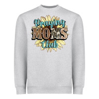 Heather Grey praying moms club Heavyweight Sweatshirt - NancyCooperArtShop
