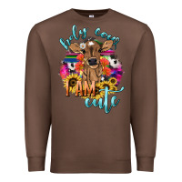 Chestnut Holy cow i am cute baby cow Premium Sweatshirt - HowdyJamesFarm