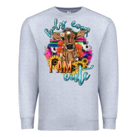 Heather Grey Holy cow i am cute baby cow Premium Sweatshirt - HowdyJamesFarm