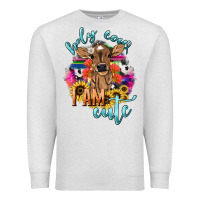 Oatmeal Heather Holy cow i am cute baby cow Premium Sweatshirt - HowdyJamesFarm