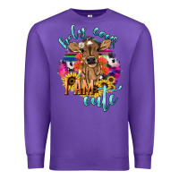 Purple Holy cow i am cute baby cow Premium Sweatshirt - HowdyJamesFarm