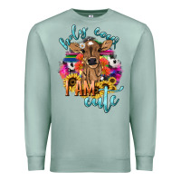Seafoam Holy cow i am cute baby cow Premium Sweatshirt - HowdyJamesFarm