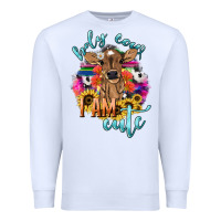 White Holy cow i am cute baby cow Premium Sweatshirt - HowdyJamesFarm