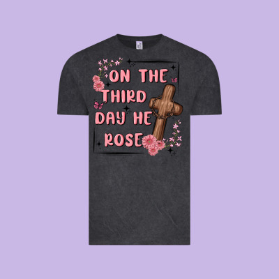 On The Third Day  He Rose Vintage Tee Designed By Maliassmallbusiness