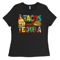 Black tacos and tequila Ladies Tee - RanaPortraitStore
