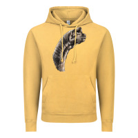 Vintage Mustard brachiosaurus face Vintage Hoodie - LillyAllenDesigns