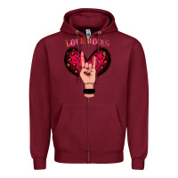 Burgundy Love Rocks Zipper Hoodie - Bettercallsaul