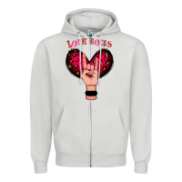 Dove Grey Love Rocks Zipper Hoodie - Bettercallsaul