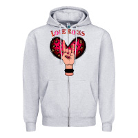 Heather Grey Love Rocks Zipper Hoodie - Bettercallsaul