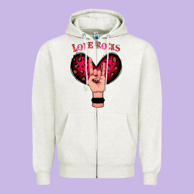 Love Rocks Zipper Hoodie Designed By Bettercallsaul