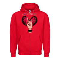 Red Love Rocks Zipper Hoodie - Bettercallsaul