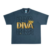 Midnight Navy diva Urban Heavy Tee - MaliasSmallBusiness
