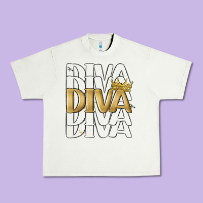 Diva Urban Heavy Tee Designed By Maliassmallbusiness