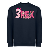 Navy pink three rex Heavyweight Sweatshirt - MaliasSmallBusiness